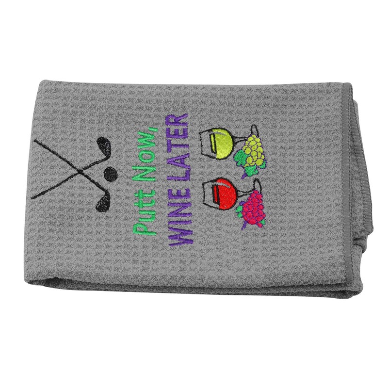 PXTIDY Golf Gift for Women Men Putt Now Wine Later