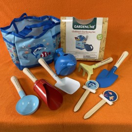 Children's Gardening Set Gardenline Children’s Gardening Set with Pink Unicorn Dinosaur & Tote Bag - NEW