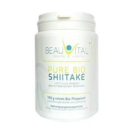 Pure Bio Shiitake Powder 100 g Lentinula edodes Shiitake Mushroom from EU Organic Agriculture, Vegan, No Artificial Additives