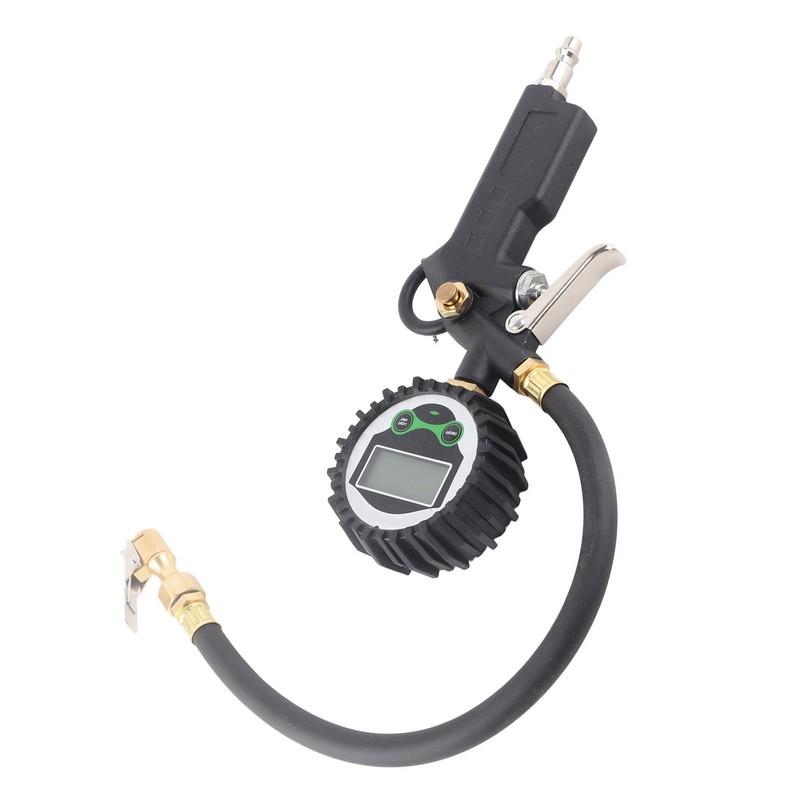 LCD Tire Inflator with Digital Pressure Gauge 1/4in NPT Quick