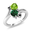 Gem Stone King 925 Sterling Silver Green Peridot Green Nano