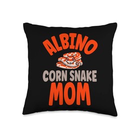 Cute Corn Snake Family Clothing Pet Owner Albino Corn Snake Mom Throw Pillow, 16x16, Multicolor