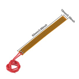 10 PCS 10mmx93mm Film Heater Plate Adhesive Pad, PI Heating Elements 12V 12W Strip, Polyimide Adhesive Plate