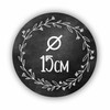Round Door Sign Diameter 15 cm Wreath Chalk Board Vintage