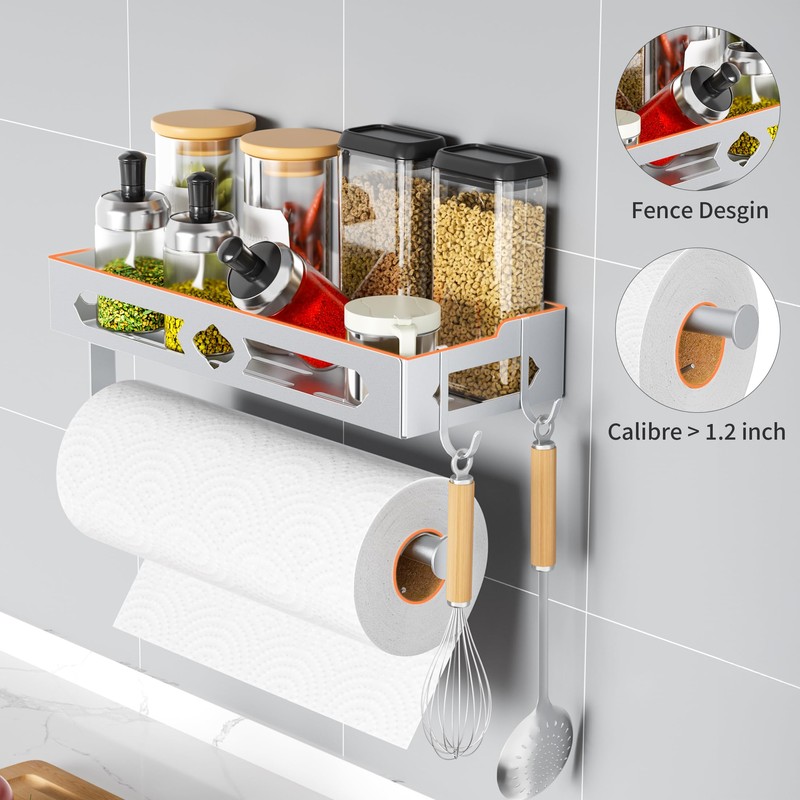 Paper Towel Holder Wall Mount, MAYZOLOP Easy One-Hand Tear Design