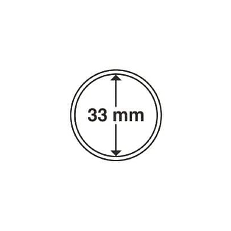 Leuchtturm Pack of 10 Gold Silver Euro Coin Capsules 14mm