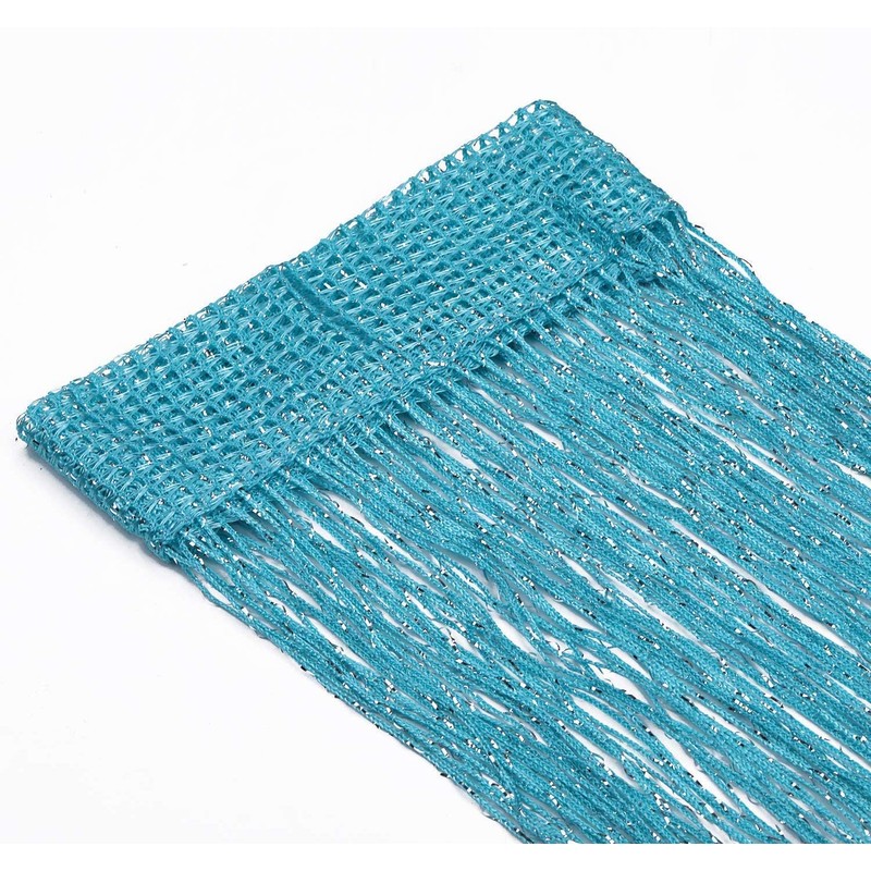 WedDecor Turquoise String Curtains Glitter Fringe Panel Fly Screen Room