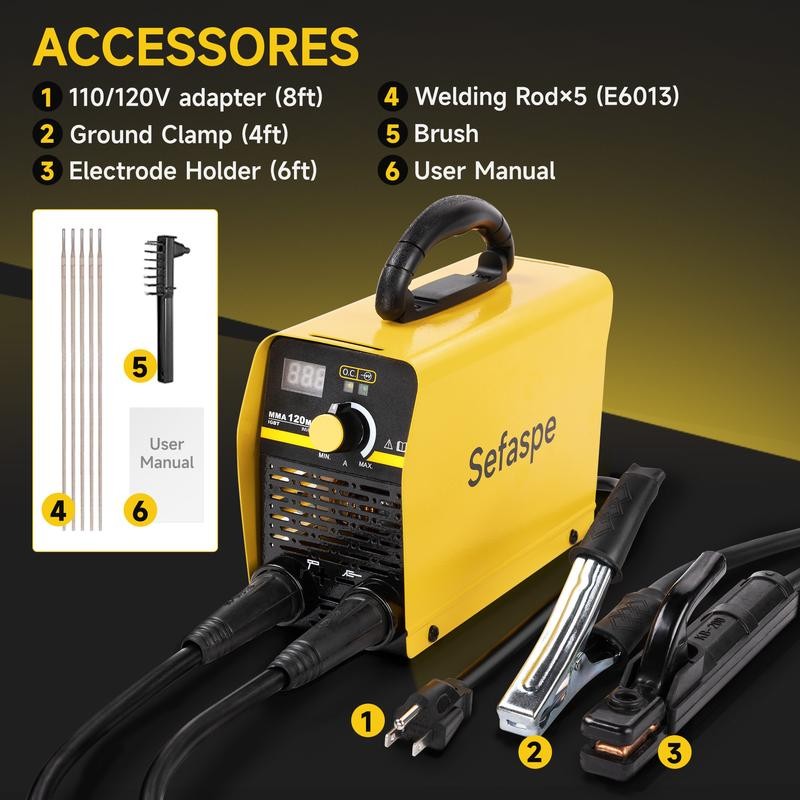 MMA120 Stick mini Welder 110V 120A IGBT Portable Synergic Stick