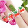 Mikinona 60pcs Fruit Nail Art Charms Strawberry Cherry Resin Slices