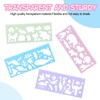 Ymapinc 4Pcs Kids Stencils for Drawing, Clear Ruler Animal-Shaped Stencils