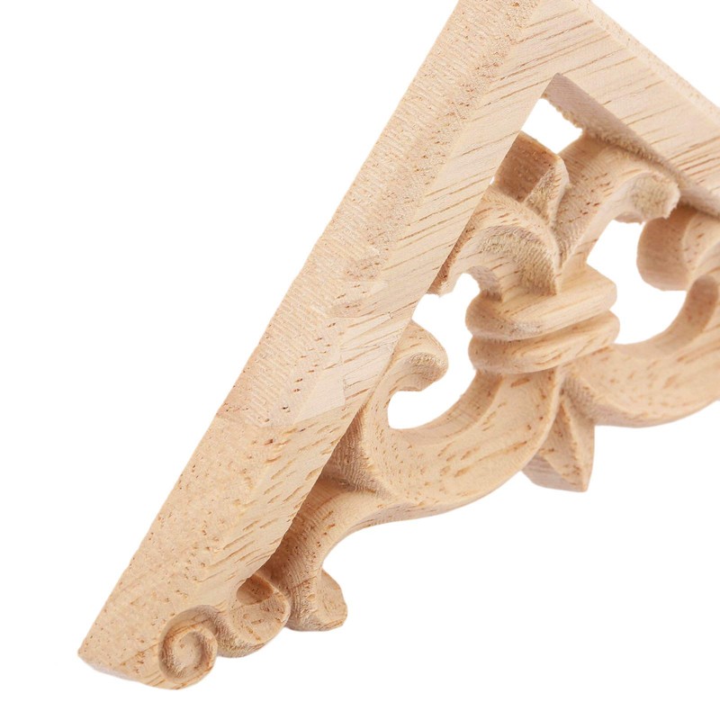 MUXSAM 6*6cm Wood Carving Decal Corner Wood Applique Decorative Moulding