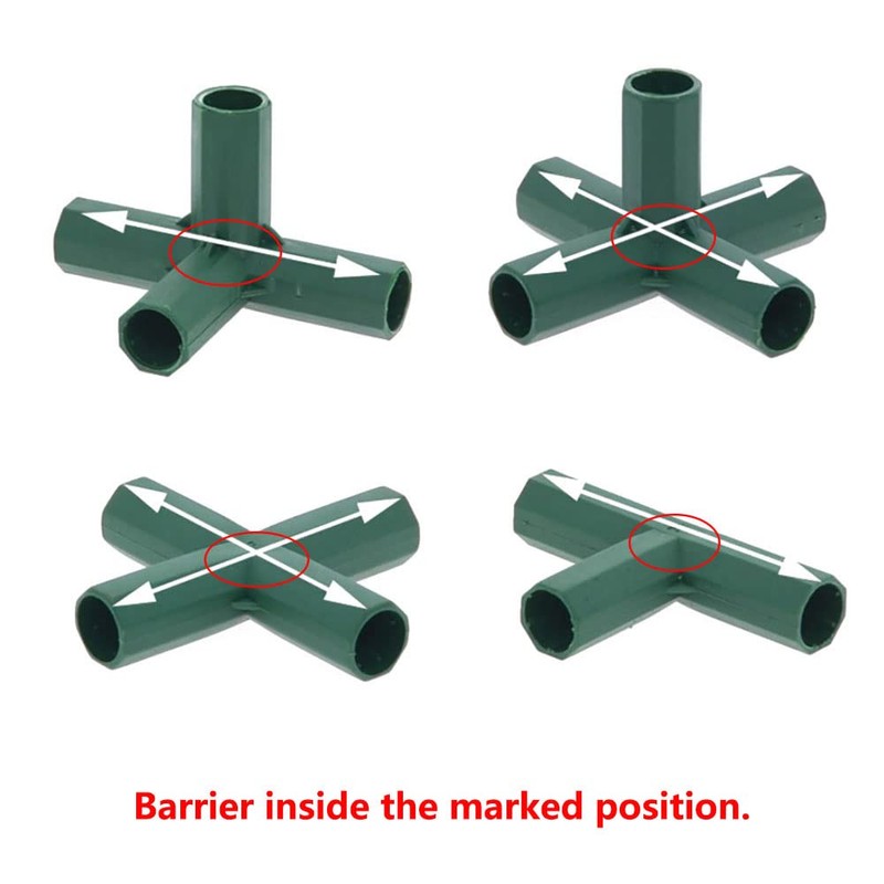TopHomer 10 Pcs Plastic Greenhouse Frame Connector, 16mm Heavy Duty
