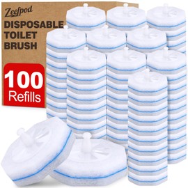 100 Count Toilet Wand Refills, Toilet Bowl Cleaners Compatible with Most Toilet Brushes- No Falling Apart, Fresh Fragrance，4X Cleaning Power，Bathroom Cleaning.