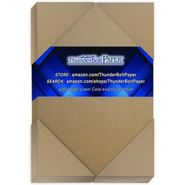 100 Sheets Chipboard 24pt (Point) 4 X 6 Inches Light Medium Weight Photo Card Frame Size .024 Caliper Thick Cardboard Craft Packaging Brown Kraft Paper Board