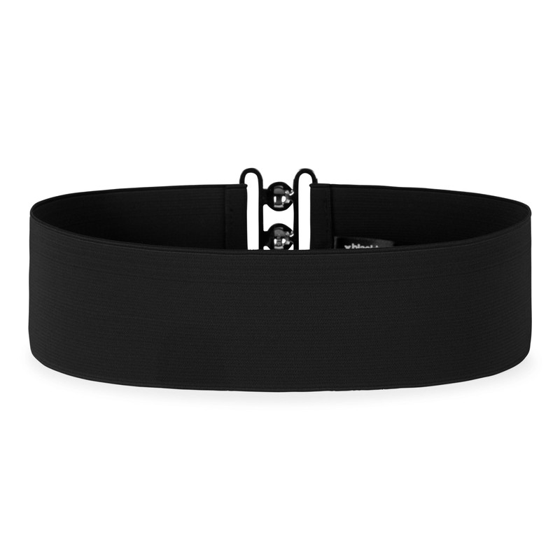 BlackButterfly 3 Inch Elastic Waist Clasp Belt (Black, 4XL)