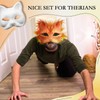 Seenelling 19 Pcs DIY Therian Mask Kit Blank Cat Mask