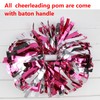 Metallic Cheerleader Cheerleading Pom Poms 6 inch 1 Pair 2