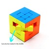 Yealvin Puppet Cube 3x3 Stickerles Bandaged Magic Speed Cube Puzzle