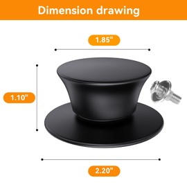 2 Pcs Universal Pot Lid Replacement Knobs, Silicone Heat Resistant Pan Cover Holding Handles, Great for Slow Cookers, Skillets and Kitchen Cookware Lids and Covers