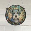 Image Industry Schnauzer Stained Glass Effect Suncatcher - Garden Gift