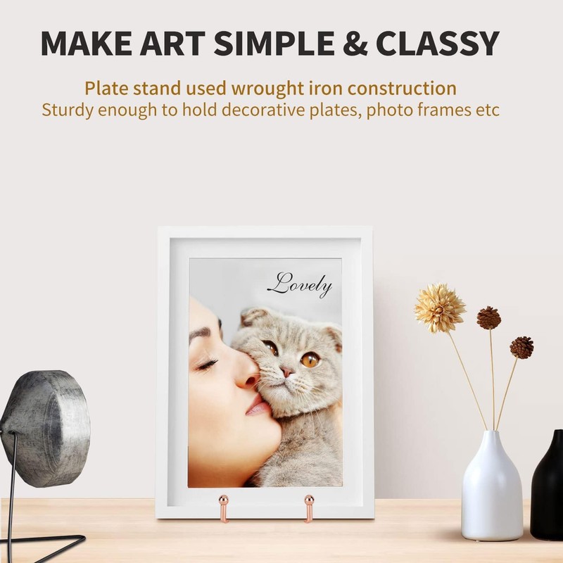 3 Pack Plate Stands for Display, 4.5 Inch Picture Stand