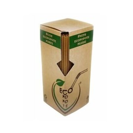 Eco Po Po Te® | Eco-Friendly Sustainable Straw | 160 Agave Fibre Straws | 100% Recyclable Straw | Box of Straws, Height 20 cm