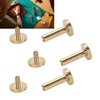 50 Set Binding Rivet Round Flat Head Brass Slot Screw