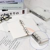 A5 Soft PVC Notebook Binder,Clear Soft PVC 6 Hole Ring