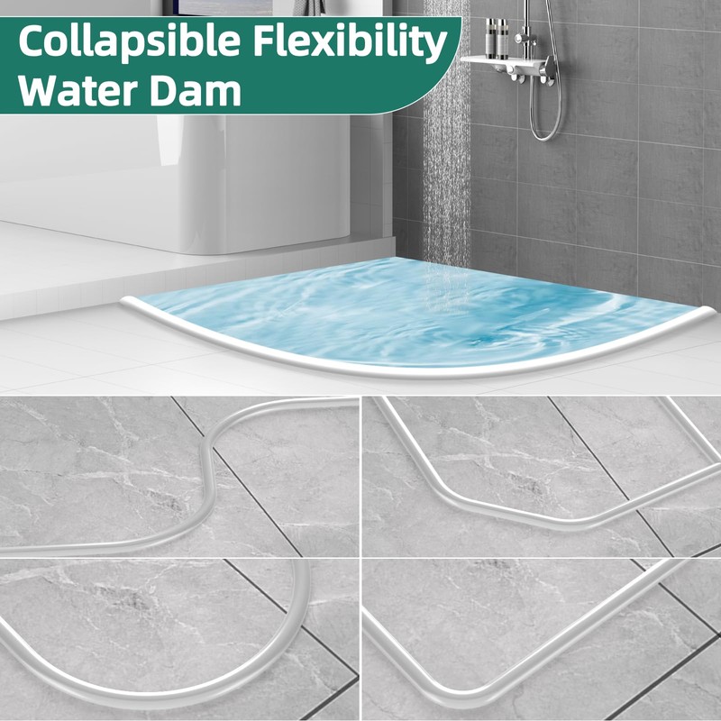 Shower Threshold Water Dam Shower Water Guard - 118 Inch