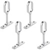 KOOLEVER Wardrobe Rails and Fittings, 4Pcs Oval Wardrobe Rail Bracket,