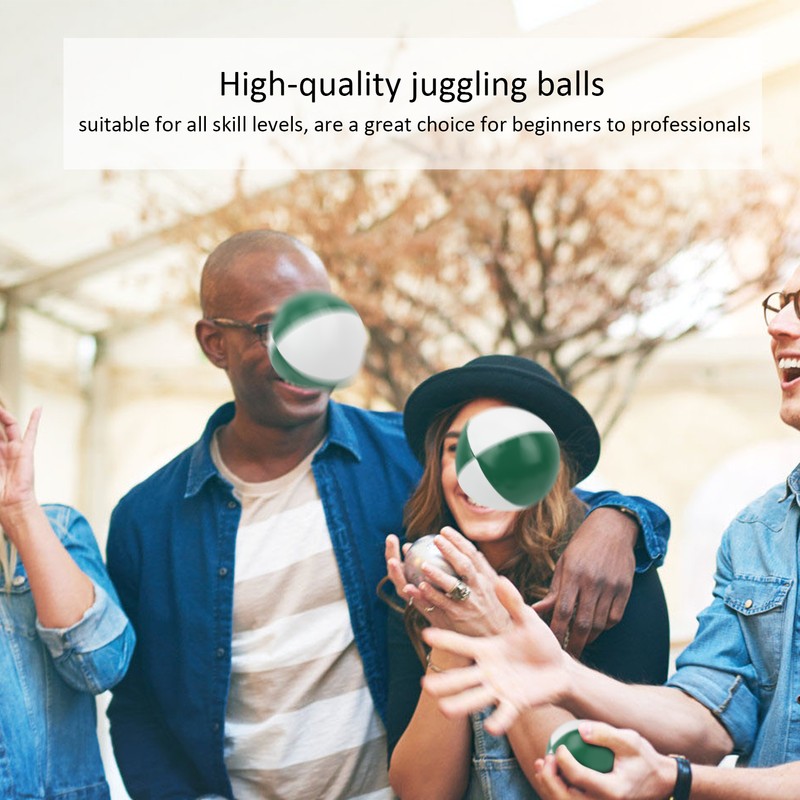 3Pcs PU Leather Juggling Balls Indoor Leisure Portable Performance Practice