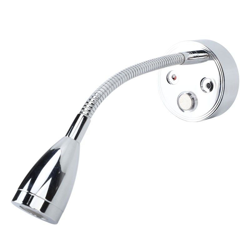 DC12‑24V LED RV Bedside Lamp High Brightness Aluminium Alloy Gooseneck