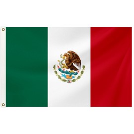 syloid Mexico Flag 3x5 Outdoor- Vivid Color 100D Polyester Long Lasting Double Stitched,Mexican MX National Flag Banner with 2 Brass Grommets