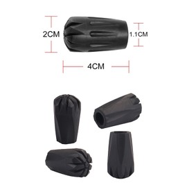YFFSFDC Trekking Pole Cap, Rubber Cap, Replacement Rubber Cap, Stock Cap, Rubber Mountaineering, Skiing, Walking, Hiking, Lightweight, Abrasion Resistant, Universal Type (A)