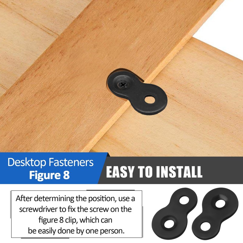 Hordion 20pcs Figure 8 Fastener Table Top Fasteners, Heavy Duty