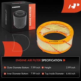 A-Premium 2-PC Engine Air Filter Compatible with Dodge Charger, Challenger, Dart, 330, 440, A100, A108, Aspen, B100, B200, B300 & Chrysler Town & Country & Fargo A100 Van & Plymouth Fury & Renault R8