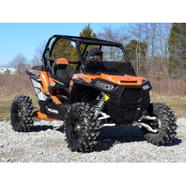 SuperATV Half Windshield for 2014-2018 Polaris RZR XP 1000/ XP 4 1000 | Heavy Duty Non-Scratch Resistant | 1/4" Thick Dark Tint Standard Polycarbonate 250x Stronger Than Glass! | Made in the USA!