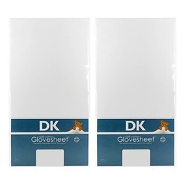 Pack of 2 Glovesheets, Large Travel Cot. Fitted sheet for mattress up to 105cm x 75cm White