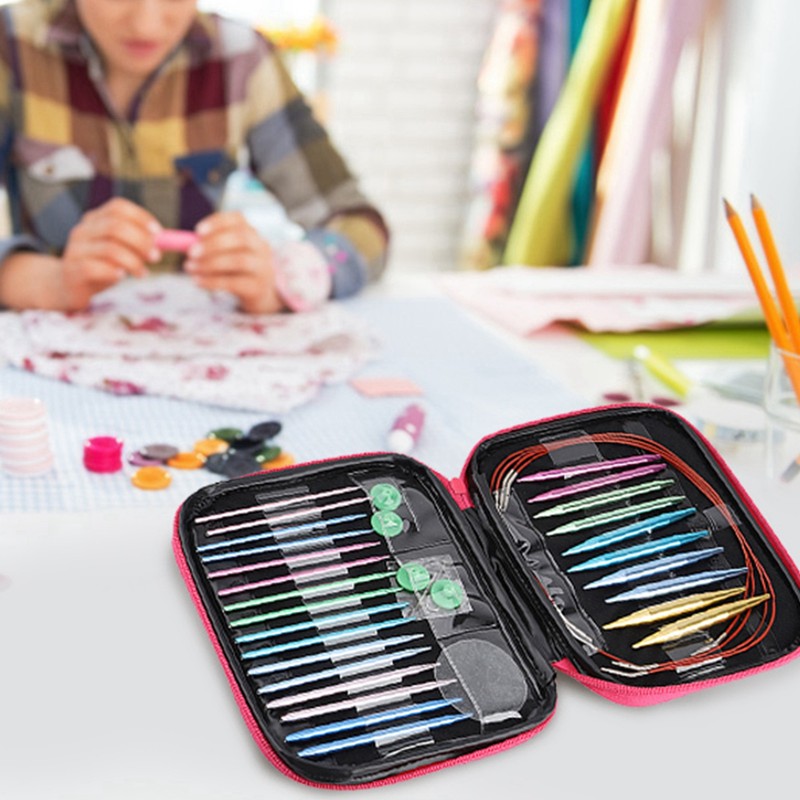 Interchangeable Aluminum Circular Knitting Needle Sets