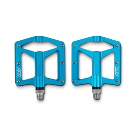 Cube RFR Race 2.0 Flat Mountain Bike Pedals - Blue/Ready for Race Lightweight Nylon Biking Trail MTB Off Road Pin Dirt Jump Enduro Cycling Cycle Downhill Grip Ride Platform Part Aluminium Alloy