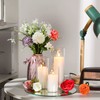 Shihanee Set of 6 Pillar Candles with Glass Cylinder Vases