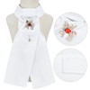 3PCS Combed Cotton White Adults Children Horse Riding Collar Flower