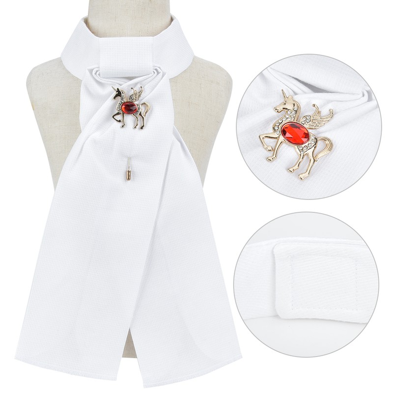 3PCS Combed Cotton White Adults Children Horse Riding Collar Flower