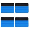 4Pcs Durable Black Felt Edge Squeegee, Plastic Squeegee with Felt