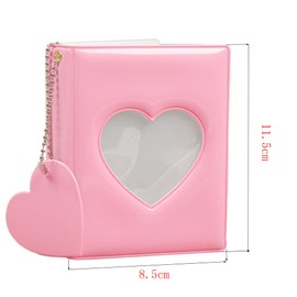 CAASFOOY 2 Set 3 Inch Mini Photo Album, Photocard Album Kpop Mini Photo Binder, Binder Hollow Photocard Id Book Mini Scrapbook 32 Pockets