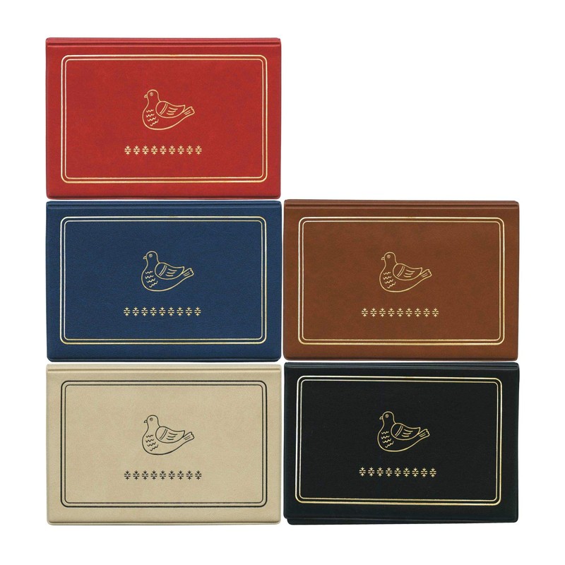 HIGHTIDE GB243 New Retro Passbook Case (Bird) Red, red