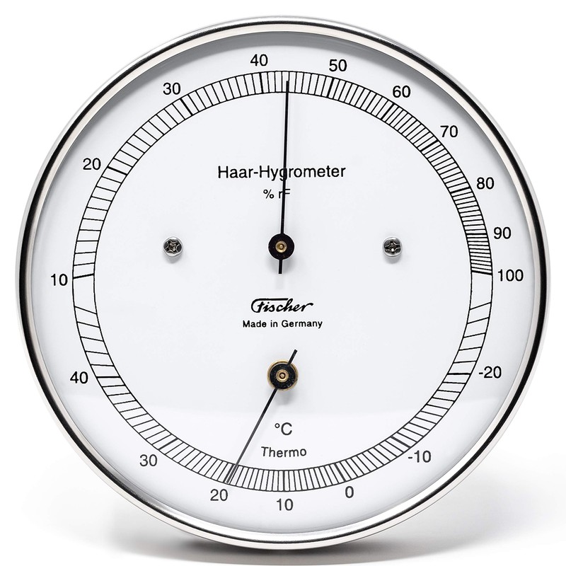 Fischer 111.01T - Hair Hygrometer & Thermometer - 103 mm