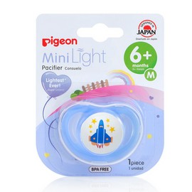 Pigeon Mini Light Pacifier - Single Pack, Medium (6+ Months) / Sky Blue