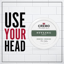 Cremo Cremo Hair Styling Cream, Barber Grade, Medium Hold, Medium Shine Hair Products, 4 Oz