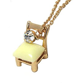 Fashion Jewelry ~ Ivoy Color Chair Pendant and Long Chain Necklace Causal for Women